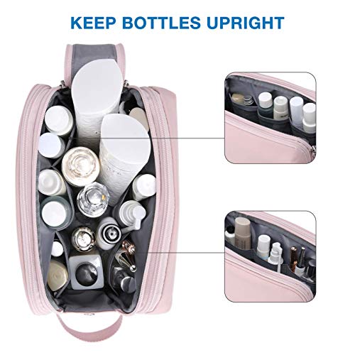 BAGSMART Toiletry Bag for Men, Travel Toiletry Organizer Dopp Kit Water-resistant Shaving Bag for Toiletries Accessories, Door Room Essentials,Pink-medium - color: Pink, size: Medium