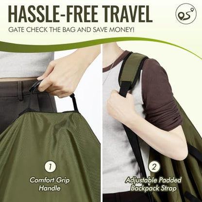 MOYAQI Stroller Travel Bag for Airplane, Gate Check Bag Backpack with Durable Nylon,Adjustable Carry Straps,Infant Carriers & Booster Seats (Green) - color: Green