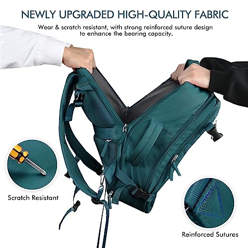 Beraliy Travel Backpack for Women as Personal Item Travel Bag Flight Approved, Carry On Backpack, 17.3 Inch Laptop Backpack, Travel Bag, Waterproof Hiking Backpack, Peacock Blue - color: Peacock Blue, size: Large