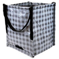 DURASACK Heavy Duty Storage Tote Bag 22-Gallon Rugged Woven Polypropylene Moving Bag, Reusable Self-Standing Design, Holds up to 500 Pounds, Single, Gingham Gray - color: Gingham Gray, size: Single
