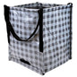 DURASACK Heavy Duty Storage Tote Bag 22-Gallon Rugged Woven Polypropylene Moving Bag, Reusable Self-Standing Design, Holds up to 500 Pounds, Single, Gingham Gray - color: Gingham Gray, size: Single