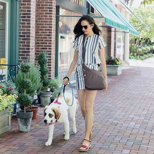 Travelon Anti-Theft Signature 3 Compartment Crossbody Bag - color: Smoke