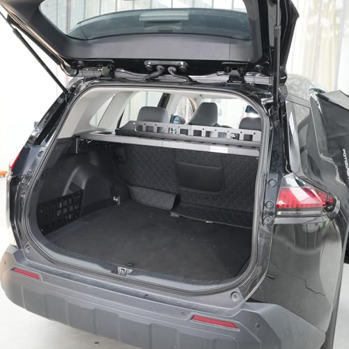 HIGH FLYING for Toyota RAV4 2026 2027 Interior Storage Molle Panel Cargo Shelf Trunk Organizer Luggage Carrier Rack Modular System Aluminum (Shelf+Storage Box) - size: 2026 2027 Shelf+Storage Boxes