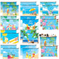 Eccliy Summer Makeup Bag Hawaii Cosmetic Bag for Women Summer Party Canvas Gifts Accessories Toiletry Pouch with Zipper Gift Bags Organizer for Team Party - size: 8 x 5 Inch, style: Summer Party