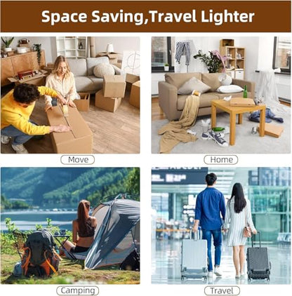15 Pack Vacuum Compression Bags for Travel, Carry-on Size Seal Packing Cubes for Luggage,Vacuum Storage Bags, Space Saver for Clothes 80% for Travel & Home(No pump) - style: 15 Vacuum Bags