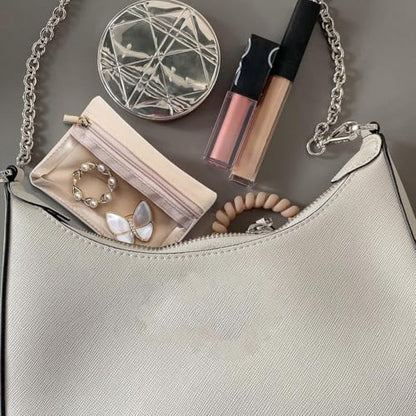 6Pcs Mini Travel Jewelry Bag,Jewelry Roll Bag with Buckle,Portable Foldable Multifunctional Travel Jewelry Organizer Case, Small Jewelry Box for Earrings, Rings, Necklaces