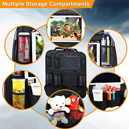 Backseat Organizer for Kids with USB/Headphone Hole - 2 Pack