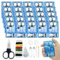 TINSKY 25 Boxes Mini Travel Sewing Kit Quick Fix Sewing Kits Bulk Basic Portable Pre Threaded Needle Emergency Repair Tool for Gifts Beginner Traveler Home Hotel - color: Blue