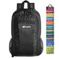 VPBAGE 15L Water-resistant Hiking Daypack, Small Backpack Travel Outdoor, Lightweight Day Pack with Tool Loops - color: Blinking Black