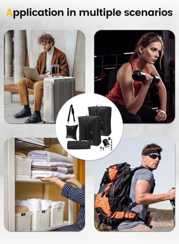 Travel Vacuum Bags with USB-C Pump, Compression Storage Bags for Clothing, Space Saving Packing Cubes Alternative for Carry-On Suitcase, Backpack & Luggage, Waterproof Reusable Travel Bags