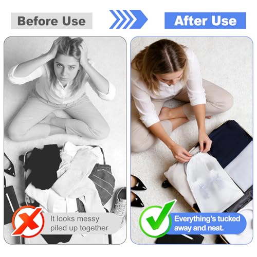 Shoe Bags For Travel Cruise Essentials Vacation Essentials Waterproof Dustproof Clear For Men Women 3 Sizes 18 Pack