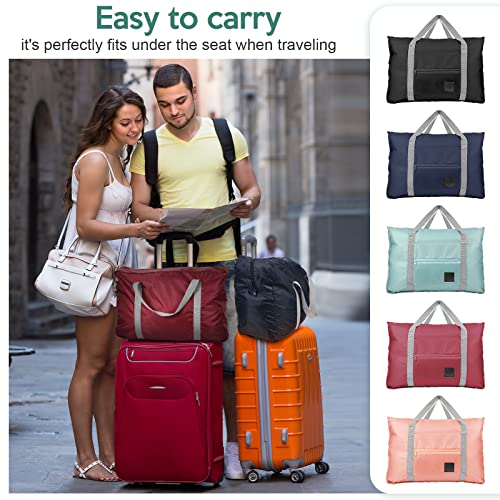 Reginary 10 Pcs Travel Duffel Bags Bulk Gifts Graduation End of Year School Goodie Bag Foldable Airlines Personal Item Carry Women Weekender Overnight Lightweight Luggage Sport Gym Business Essentials