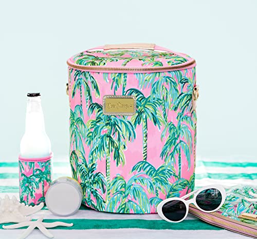 Lilly Pulitzer Insulated Soft Beach Cooler with Adjustable/Removable Strap and Double Zipper Close