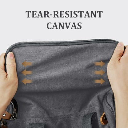 Gonex Canvas Duffle Bag for Travel 50L Expandable Duffel Weekend Overnight Bag men (Gray) - color: Grey, size: Large-50L (Without Shoe Compartment)