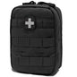Carlebben EMT Pouch MOLLE Ifak Pouch Tactical MOLLE Medical First Aid Kit Utility Pouch (With Medical Supplies) - color: Black