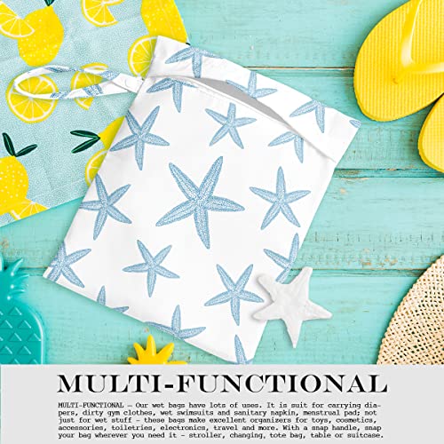Wet Bag, Wet Dry Bag, Wet Bag for Swimsuit Travel Beach Pool Dirty Yoga Gym Clothes Makeup Bag Beach Wedding Supplies Waterproof Reusable Shell Pearl Starfish Gifts - color: Starfish