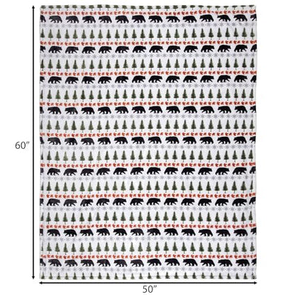 Carstens, Inc. Travel Blanket, Premium Compact 2-in-1 Airplane Blanket/Pillow, Evergreen Bear - color: Evergreen Bear