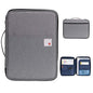 BTSKY New Universal A4 Document Bags Portfolio Organizer- Waterproof Travel Gear Organizer Zipper Case/Document File Bag for Ipads, Notebooks, Pens, Document Dark Grey New
