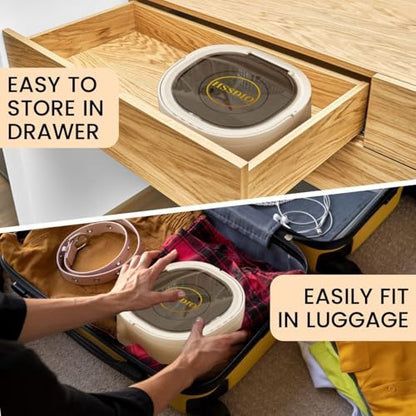 portable washing machine15L with Spin Basket – Small Washer portable for Underwear, Delicate Clothes, and Light Laundry – Ideal for Apartments, Dorms, Hotels, and Camping.