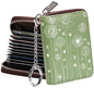 FurArt Zipper Wallet Women, RFID Blocking Credit Card Wallet, Business Card Holder, Compact Size KeyChain Wallet - color: Dandelion