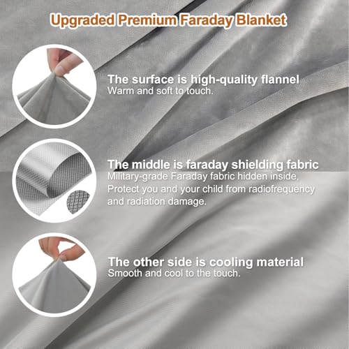 Faraday Blanket, E M F Protection Blanket, As Protection Cover for All Ages, Shielding Blanket, Size 54.3" x 59.8" - This is Not a Faraday Cage - size: 54.3" x 59.8" inch