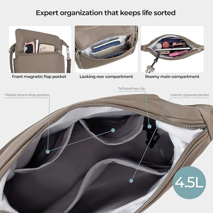 Travelon Anti-Theft Classic Messenger Bag - color: Hazelnut