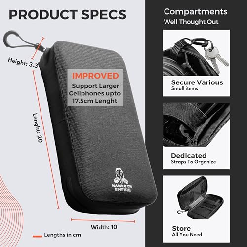 Cycling Wallet & Waterproof Phone Pouch — Rain-Resistant Bike Jersey Pocket Organizer with YKK Zippers | Cards, Cash, Keys & Tool Pouch for Road, MTB, Gravel, EDC & Travel, Black