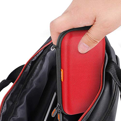 External Hard Drive Case - GLCON Shockproof EVA Carrying Case for WD My Passport Element Seagate Expansion Backup Toshiba 1TB 2TB 4TB - High Protection Portable Travel Electronic Power Bank Bag (Red) - color: Red