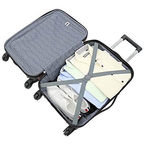 Travelers Club Chicago Hardside Expandable Spinner Luggage, Rose Gold, 3 Piece Set - color: Rose Gold, size: 3 Piece Set