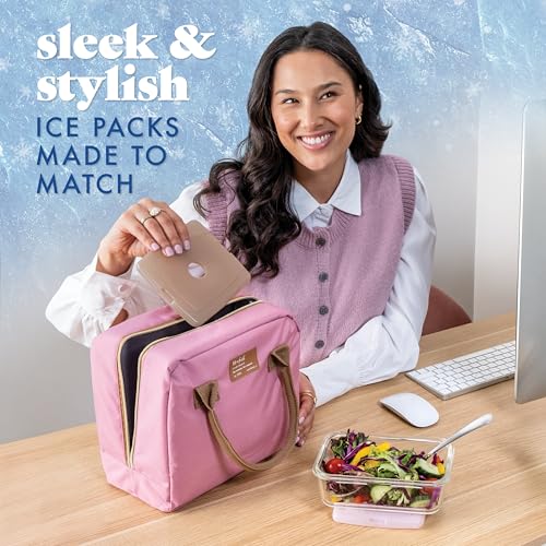 Cool Coolers by Fit & Fresh Slim Ice Packs, Quick Freeze Reusable Ice Packs for Lunch Boxes & Coolers, Long-Lasting, Space Saving Lunch Ice Packs, Multicolor, 4Pk - color: Multi Pastel (4 Pack)
