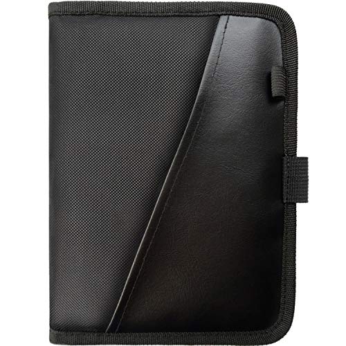 Glove Box Compartment Organizer - Car Document Holder - Owner Manual Case Pouch - Vehicle Storage Wallet for Registration & Insurance Card - Premium Auto Paperwork Holder - Log Book included - Black - color: Black