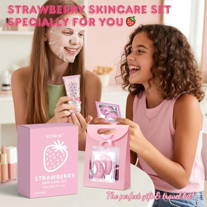 15 PACK Skincare Gifts Set for Teen Girls, Travel Kit & Skin Care Gifts with Under Eye Patches, Facial Masks, Hand Cream, Lip Mask, Body Lotions, Skincare Gift for Kids, Spa Gift, Graduation Gifts