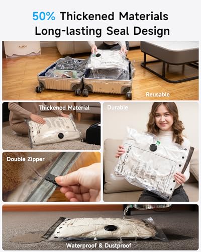 20 Pack Travel Vacuum Bags with Upgraded Rechargeable Pump, 4 Sizes Space Saver Vacuum Storage Bags for Luggage and Suitcase, Compression Bags for Packing, Vacuum Seal Bags for Clothing Travel - style: 20 Combo Travel Bags+Wireless Pump