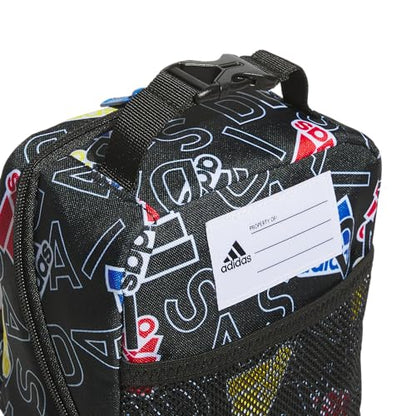 adidas Unisex Santiago Lunch Bag, Insulated School Food Container Box Discontinued, Adi Comp Black/Bright Royal Blue/White/3.0, One Size - color: Spray Gradient Pulse Lime/Crystal Sky Blue/White/4