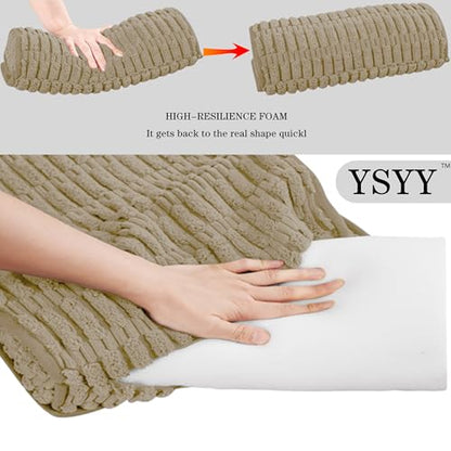 Memory Foam Recliner Neck Pillow. | Breathable pressure relieving ergonomic cushion fits car, sofa, office chair, recliner. Khaki,17"W×2.7"D - color: Khaki, size: 17"W x 2.7"D