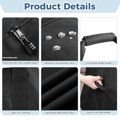 COOLBEBE 83" x 16" x 12" Extra Large Tent Storage Bag - 260L Heavy Duty Waterproof Duffle Bag for Tent Poles, Canopy, Hammock, Tripod, Fishing Gear, Sports Equipment & Outdoor Moving, Black - size: 83"x 16"x 12"