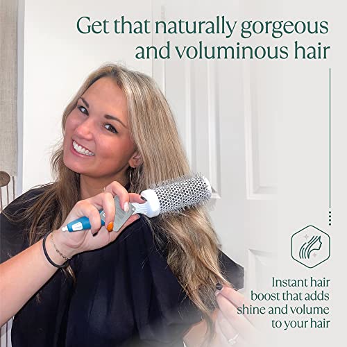Professional Round Brush for Blow Drying - Small Ceramic Ionic Thermal Barrel Brush for Sleek, Precise Heat Styling and Salon Blowout - Lightweight Round Hair Brush (Barrel 1.3 inch, Bristle 2 Inch) - size: 1.3 Inch