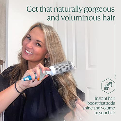 Professional Round Brush for Blow Drying - Small Ceramic Ionic Thermal Barrel Brush for Sleek, Precise Heat Styling and Salon Blowout - Lightweight Round Hair Brush (Barrel 1.3 inch, Bristle 2 Inch) - size: 1.3 Inch