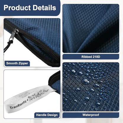 4Pcs Travel Laundry Bags, Dirty Clothes Travel Bag, Waterproof Wet Bags with Zips, Reusable Wet Dry Bag for Swimming Yoga Dance Clothes (Blue) - color: Blue