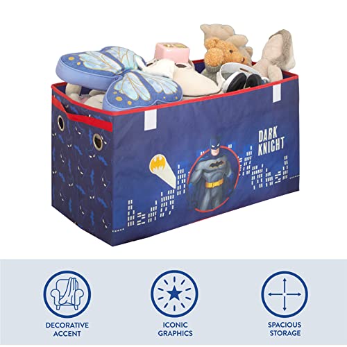 Idea Nuova Batman Collapsible Children’s Toy Storage Trunk, Durable with Soft Lid, 28.5"x14.5"x16" - color: Batman Dark Knight