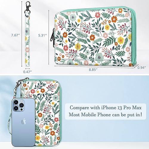 Fintie Family Passport Holder Wallet, RFID Blocking Travel Document Organizer Clutch Bag Credit Cards Case Cover for Women Men - color: Spring