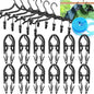 12 PCS Travel Hangers,Portable Folding Clothes Hanger,Travel Accessories Foldable Travel Hangers with Clips,Foldable Clothes Drying Rack for Travel,Black Plastic Non Slip Clothing Hangers - size: 12PCS