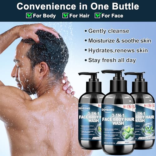 Fathers Day Gifts for Dad Husband, Mens Body Wash Bath Gift Set, Cleanses, Hydrates, Nourishes Skin,Christmas Gift Baskets Self Care Stocking Stuffers Birthday Valentines Gifts for Men Him Boyfriend - size: Body Wash Kit