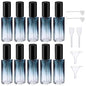 Segbeauty Perfume Travel Refillable, 10 Packs Glass Perfume Bottles for Toiletries, 10ML Mini Pocket Perfume Dispensing Bottle Atomizer Fine Mist Sprayer Set with 2 Extra Pump, Funnel and Dropper - color: Blue-black, style: Mini Bottle Set