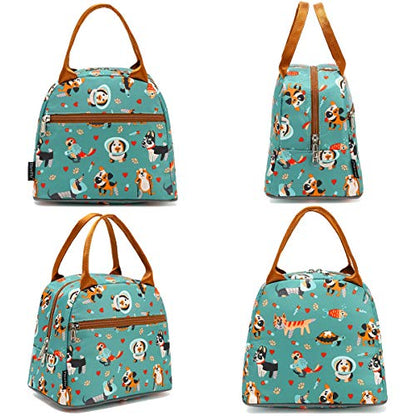 FlowFly Insulated Lunch Cooler Bag - Tote Bag Organizer for Women/Men, Dog - color: Dog
