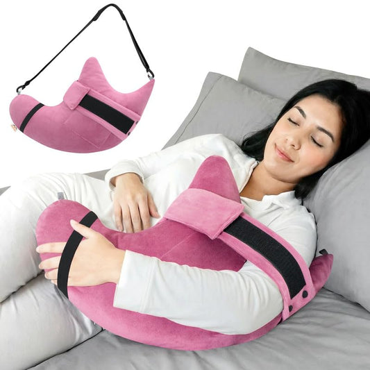 Shoulder Surgery Pillow for Rotator Cuff Pain Impingement Replacement Recovery Aids Side Sleepers Body Post Arm Torn Injury Support Relief Supplies Broken Collarbone Neck Rehab Must Haves - color: Rose Red, size: no Forearm Sling