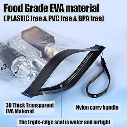 5Pcs TSA Approved Toiletry Bag-Quart Size Travel Bag for EU UK & US Carry-on Regulations Security, Quart Clear Toiletries, Cosmetic and 3-1-1 Liquids Toiletry Bag (Waterproof & Leakproof)