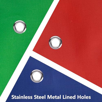 Alpurple Swing Set Replacement Tarp- 52" x 90" Kids Playground Roof Canopy, Replacement Sunshade Waterproof Trap Cover for Children Outdoor Sunproof (Green Blue red) - color: Green Blue Red