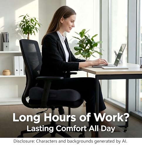 WSGJHB Office Chair Cushion Pillow Adult Car Booster Seat Cushions for Short People Effectively Increase Field of View Lower Back Fatigue Relief, for Cars Office Home Anti-Slip 18x18x4.7 inch Black - color: Black