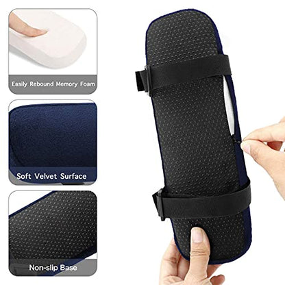 MOSISO Chair Armrest Pads (2 Pack), Memory Foam Home/Office Chair Arm Rest Covers Comfy Computer Gaming Elbow Cushion Removable Washable Elbow Support Forearm Pressure Relief, Purplish Blue - color: Purplish Blue